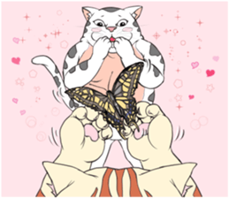 Funny fat cats sticker #7293519