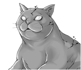 Funny fat cats sticker #7293520