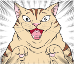 Funny fat cats sticker #7293521