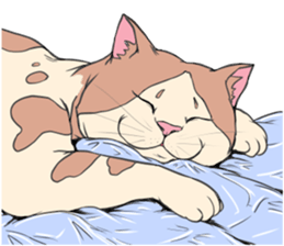 Funny fat cats sticker #7293522