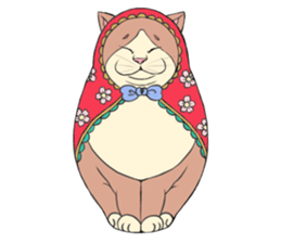 Funny fat cats sticker #7293525