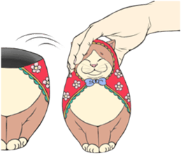 Funny fat cats sticker #7293526