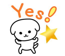 A white dog and the white cat sticker #7293865