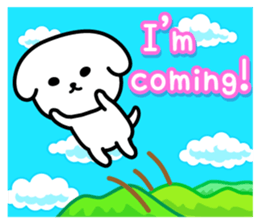 A white dog and the white cat sticker #7293867