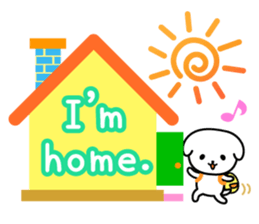 A white dog and the white cat sticker #7293869