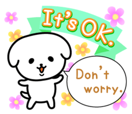 A white dog and the white cat sticker #7293876