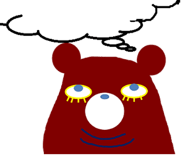 Lower eyelashes bear's Sticker sticker #7294409