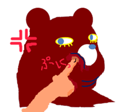 Lower eyelashes bear's Sticker sticker #7294412