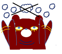 Lower eyelashes bear's Sticker sticker #7294441