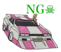 Old car highway racer NO3 "art truck" sticker #7295016