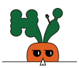 Carrot space alien sticker #7295888