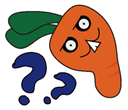 Carrot space alien sticker #7295895
