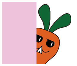 Carrot space alien sticker #7295896