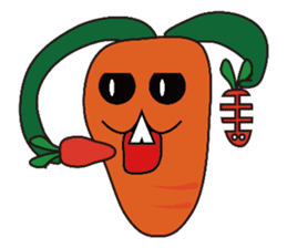 Carrot space alien sticker #7295899