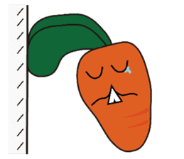 Carrot space alien sticker #7295912
