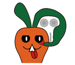 Carrot space alien sticker #7295913