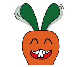 Carrot space alien sticker #7295914