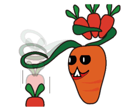 Carrot space alien sticker #7295916