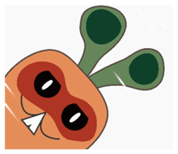 Carrot space alien sticker #7295917