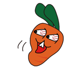 Carrot space alien sticker #7295919