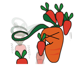 Carrot space alien sticker #7295921