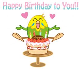 Sweet Budgerigar sticker #7296348
