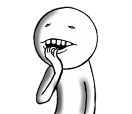 Round person sticker #7298421