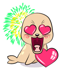Cute seal's life sticker #7298452