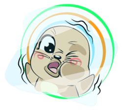 Cute seal's life sticker #7298455