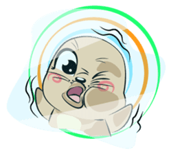 Cute seal's life sticker #7298455