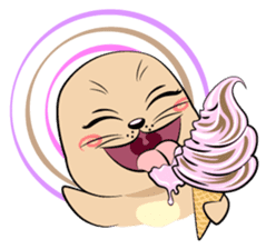 Cute seal's life sticker #7298458