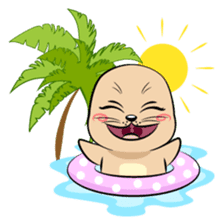 Cute seal's life sticker #7298464