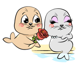 Cute seal's life sticker #7298473
