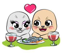 Cute seal's life sticker #7298481
