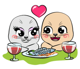 Cute seal's life sticker #7298481