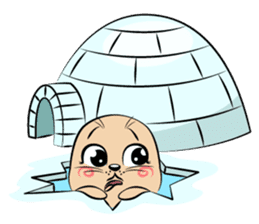 Cute seal's life sticker #7298485