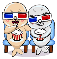 Cute seal's life sticker #7298486