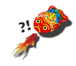 The goldfish which lives in phone! sticker #7298903