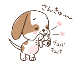 dully chubby kawaii dog sticker #7300971