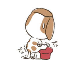 dully chubby kawaii dog sticker #7300983