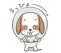 dully chubby kawaii dog sticker #7300988