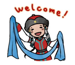 Mongolian stamps sticker #7303890