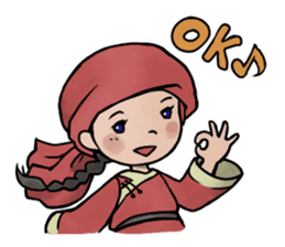 Mongolian stamps sticker #7303893