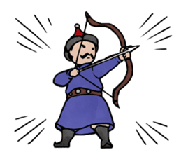 Mongolian stamps sticker #7303898