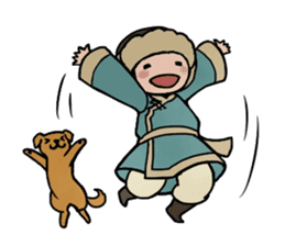 Mongolian stamps sticker #7303902