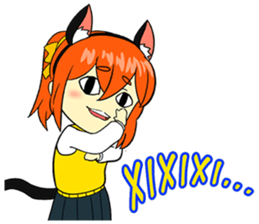 Nekomimi Otaku School Girl sticker #7304240
