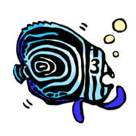 cat diver and sea creatures sticker #7304254