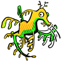 cat diver and sea creatures sticker #7304275