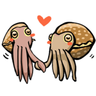 cat diver and sea creatures sticker #7304280