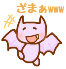 pretty cat and rabbit and bat (chat) sticker #7304911